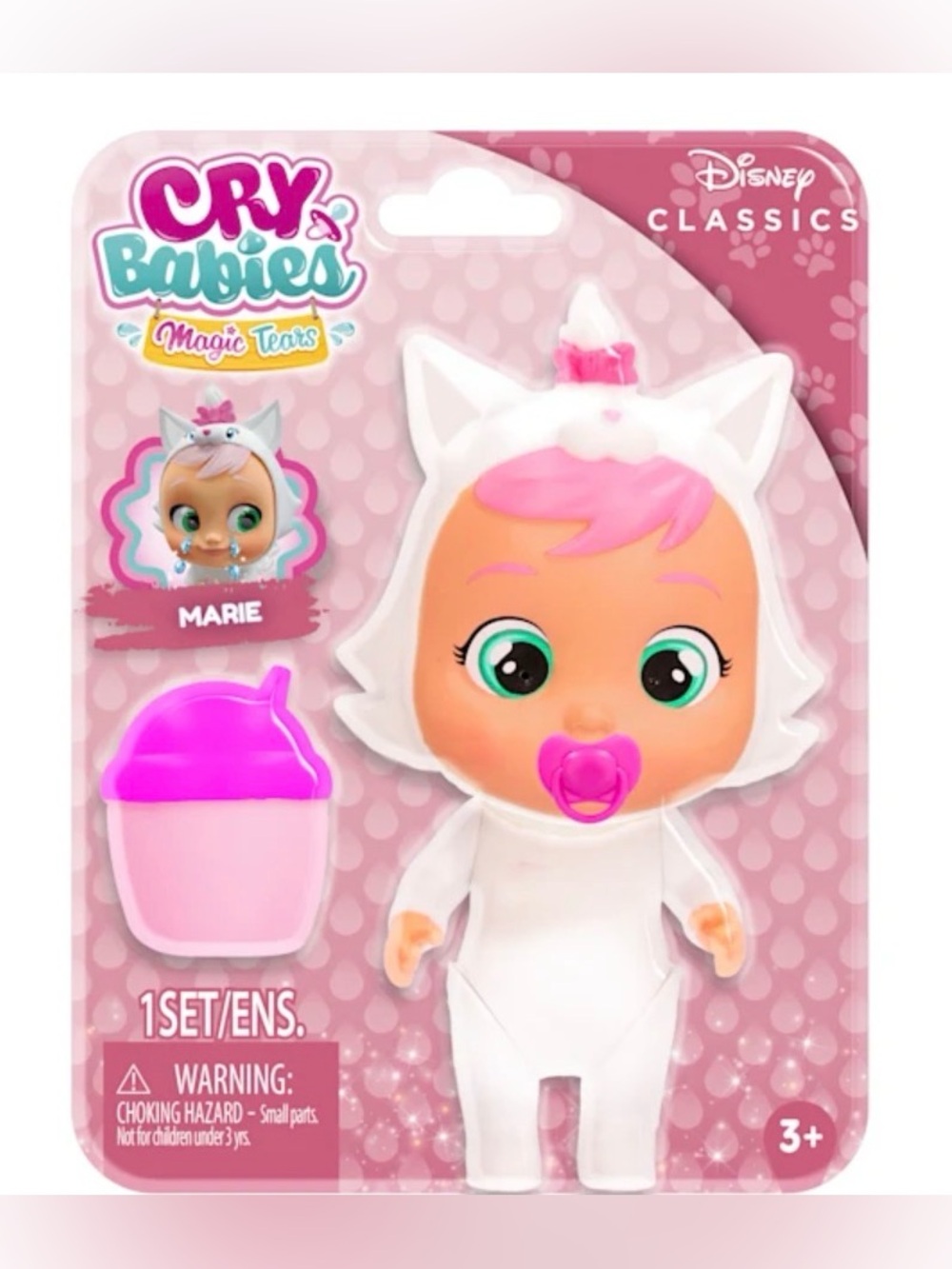 Cry Babies Magic Tears Disney Marie 5” Baby Doll Brand New
